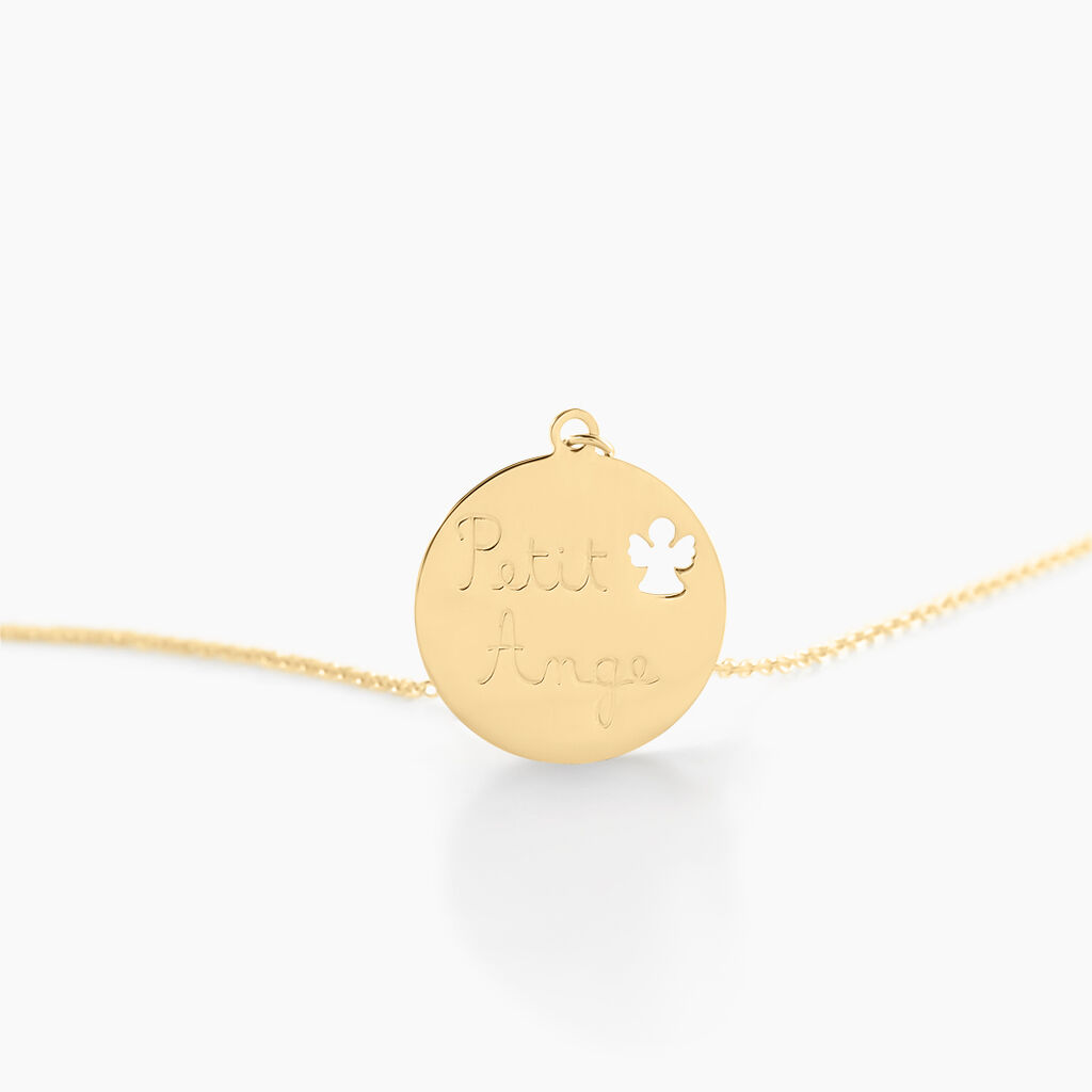 Collier Benedicte Message Or Jaune - Colliers Baptême Enfant | Histoire d’Or
