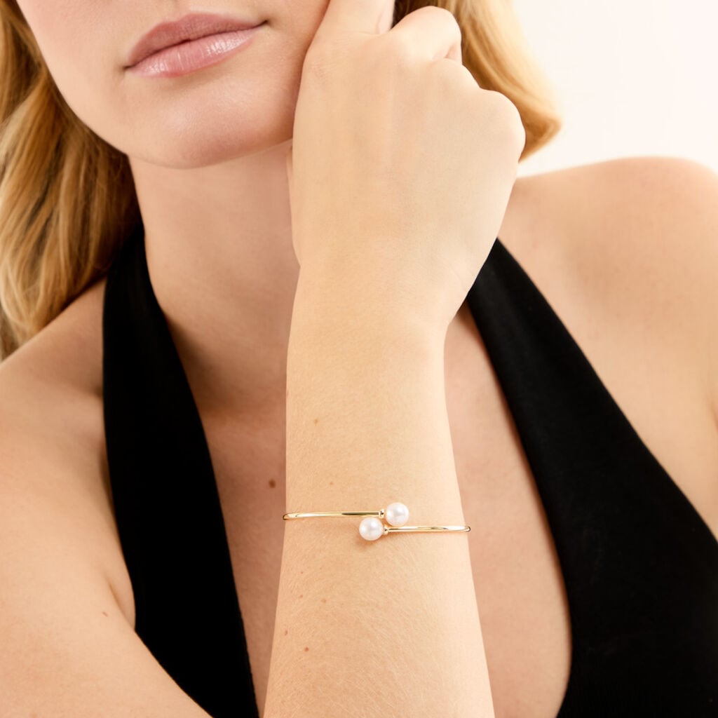 Bracelet Jonc Sammy Or Jaune Perle De Culture - Bracelets Pierre Femme | Histoire d&rsquo;Or
