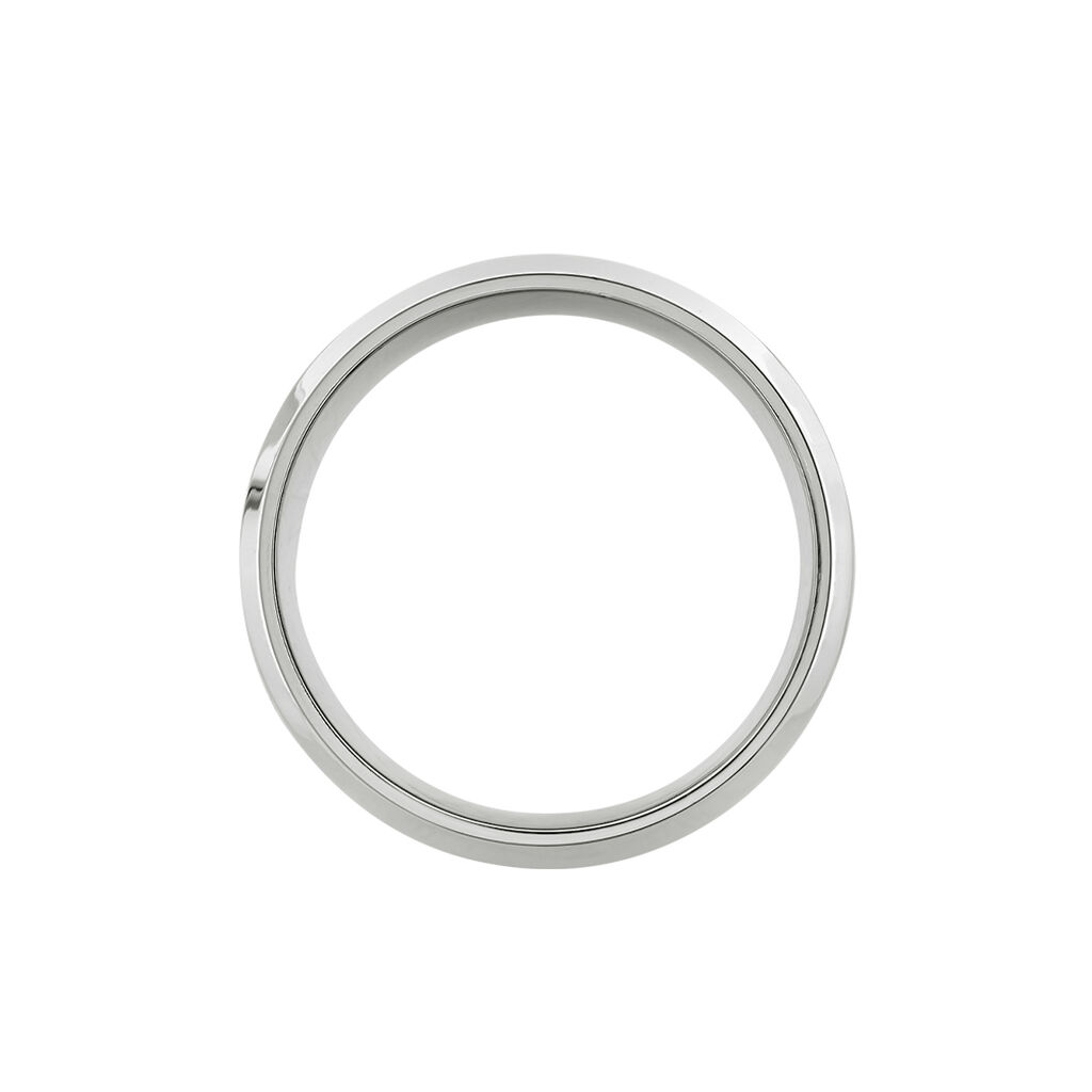 Bague Acier Blanc Tdeg Oxydes De Zirconium - Bagues avec pierre Homme | Histoire d’Or
