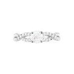 Bague Solitaire Or Blanc Nerida Diamants Synth&eacute;tiques - Bagues solitaires Femme | Histoire d&rsquo;Or