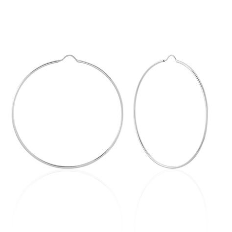 Créoles Dominae Or Blanc - Boucles d'oreilles créoles Femme | Histoire d’Or