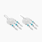 Boucles D'oreilles Pendantes Anoki Argent Blanc - Boucles d'oreilles fantaisie Femme | Histoire d&rsquo;Or
