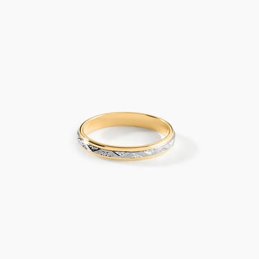 Alliance Cesarius Ruban Plat Or Bicolore