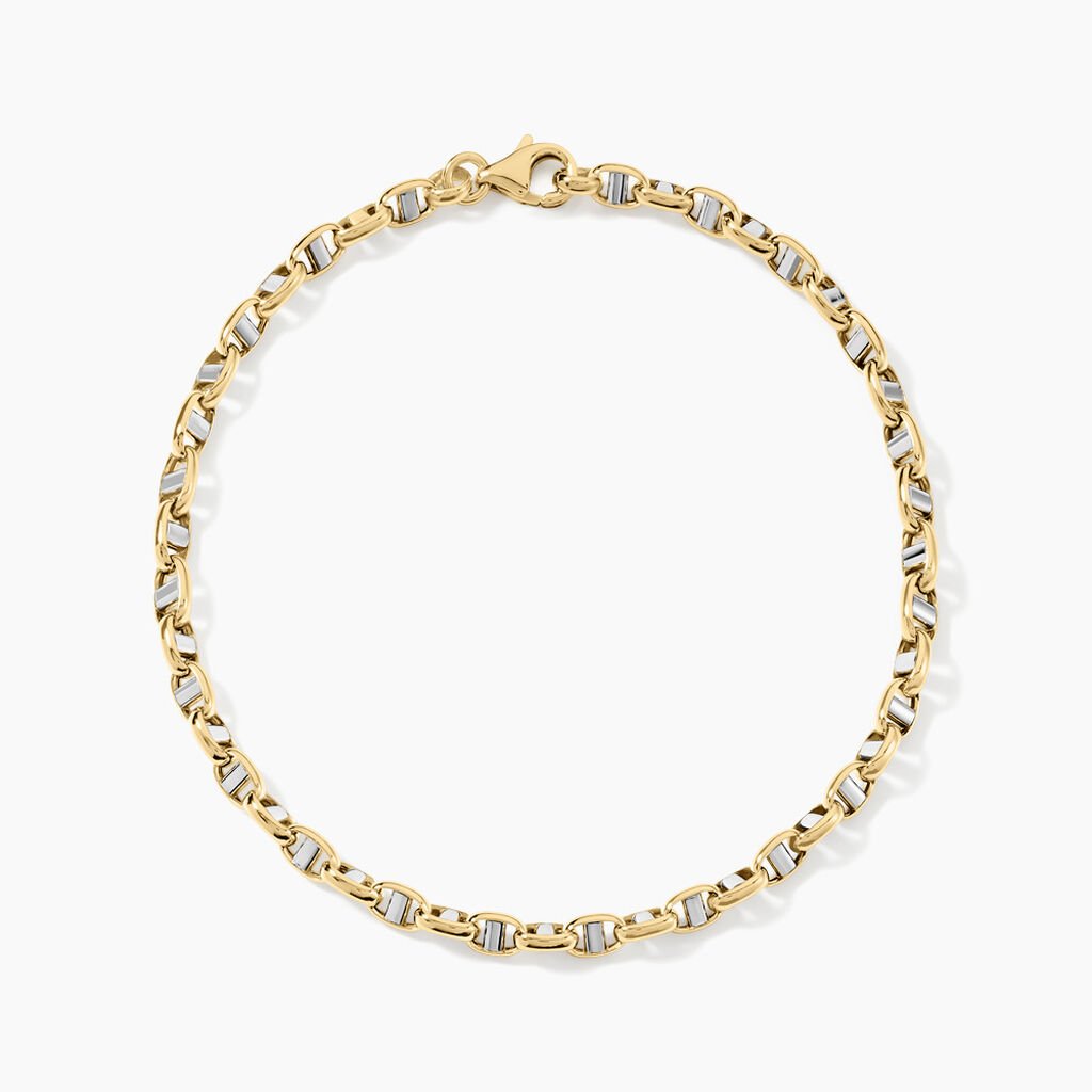 Bracelet Carlo Or Bicolore Maille Marine Ronde - Bracelets chaîne Femme | Histoire d’Or