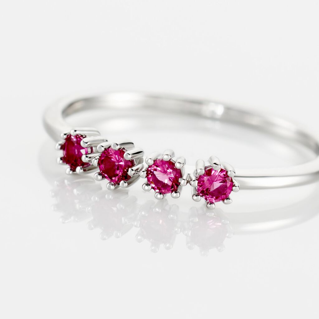 Bague Karrie Argent Blanc Oxyde De Zirconium - Bagues avec pierre Femme | Histoire d’Or