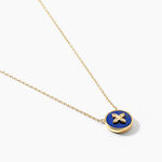 Collier Talisman Or Jaune Lapis Lazuli Diamant - Colliers Femme | Histoire d&rsquo;Or