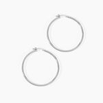 Cr&eacute;oles Or Blanc Rond - Boucles d'oreilles cr&eacute;oles Femme | Histoire d&rsquo;Or