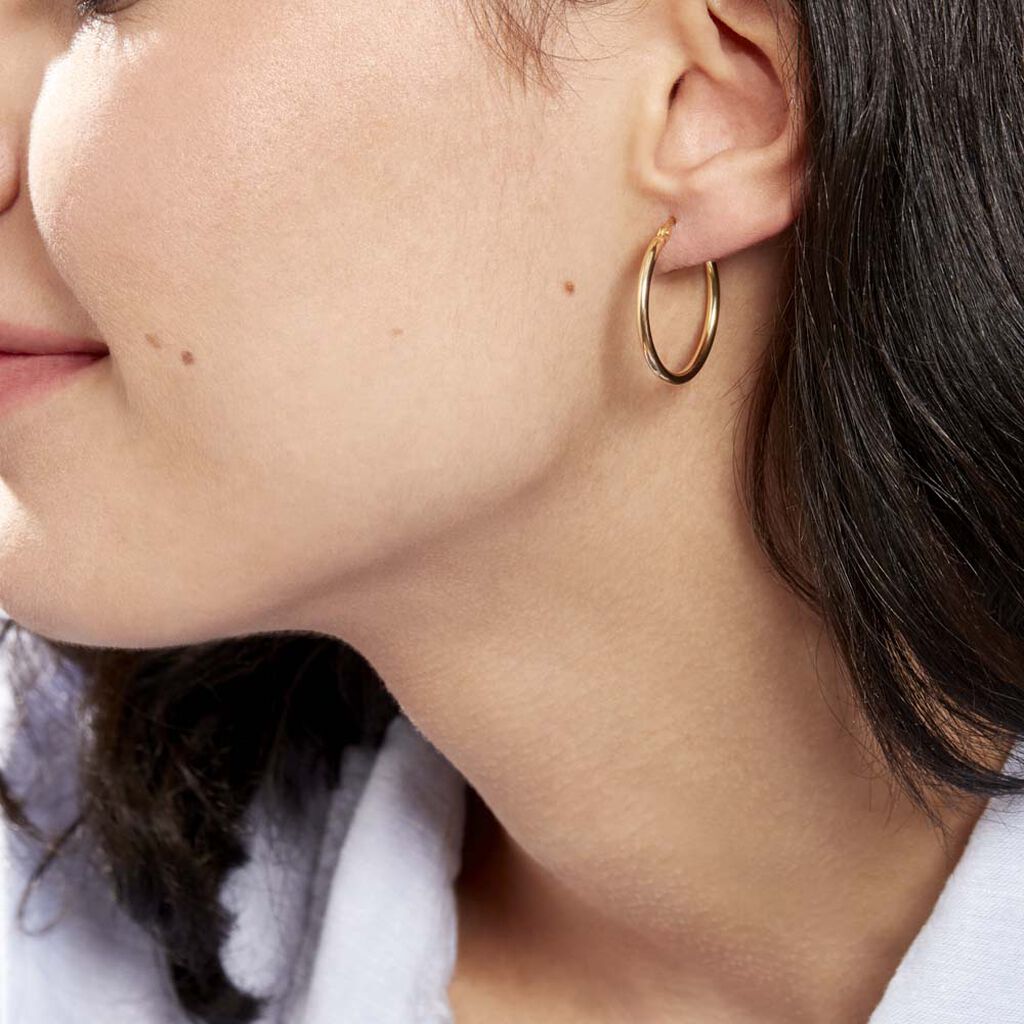 Créoles Verania Or Jaune - Boucles d'oreilles créoles Femme | Histoire d’Or