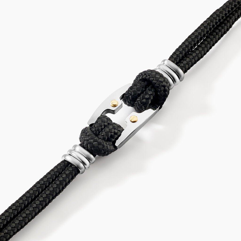 Bracelet Irenee Acier Blanc - Bracelets cordon Homme | Histoire d&rsquo;Or