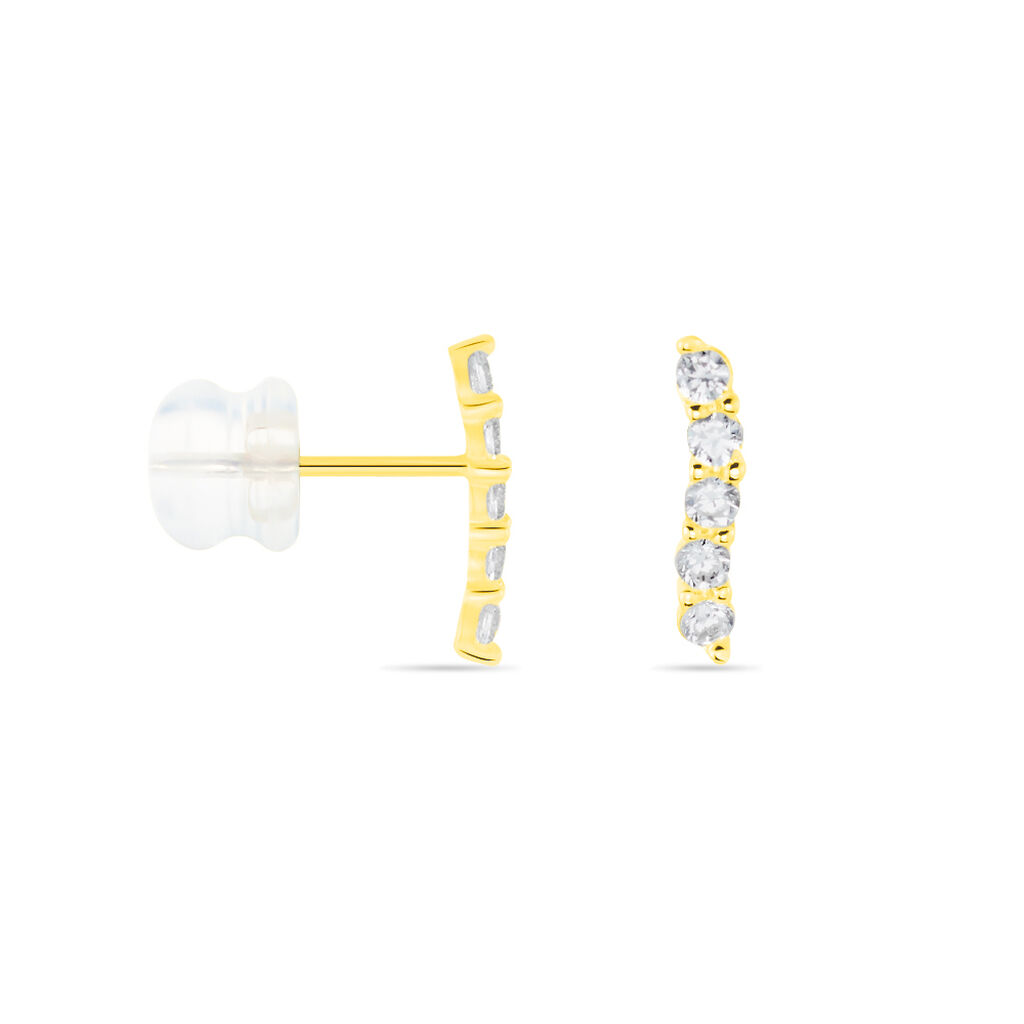 Boucles D'oreilles Pendantes Dahina Or Jaune Oxyde De Zirconium - Boucles d'oreilles pendantes Femme | Histoire d’Or