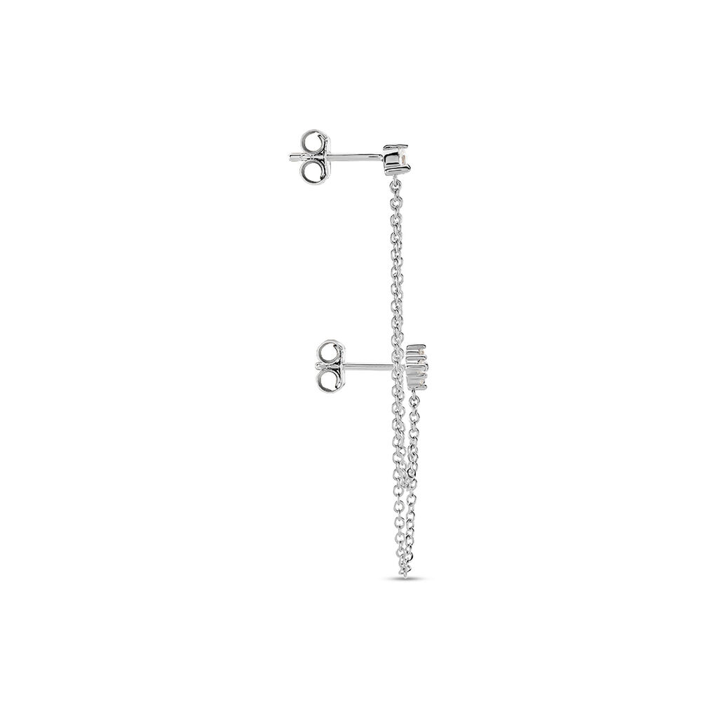 Bijou D'oreille Unitaire Arthusa Argent Blanc Oxyde De Zirconium - Boucles d'oreilles fantaisie Femme | Histoire d’Or