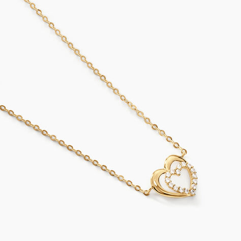 Collier Constancia Or Jaune Oxyde De Zirconium - Colliers Coeur Femme | Histoire d’Or