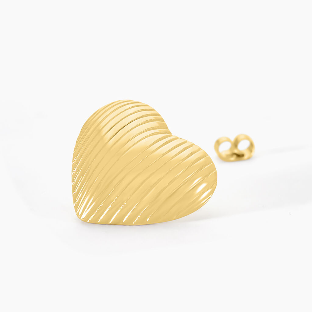 Boucles D'oreilles Puces Nolene Acier Jaune - Boucles d'oreilles fantaisie Femme | Histoire d&rsquo;Or