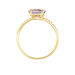 Bague Loriane Or Jaune Amethyste Et Oxyde De Zirconium - Bagues solitaires Femme | Histoire d’Or