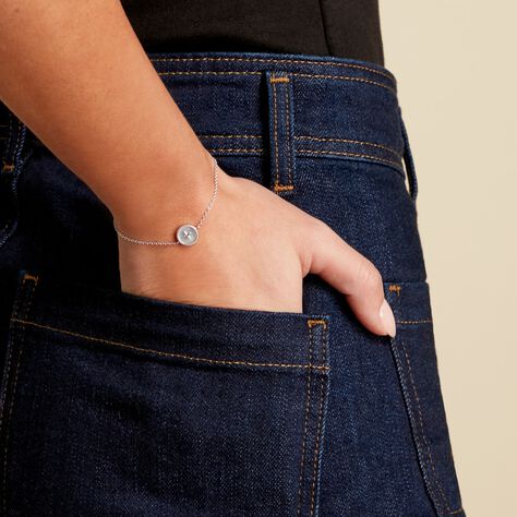 Bracelet Clarity Argent Blanc Nacre - Bracelets Coeur Femme | Histoire d’Or