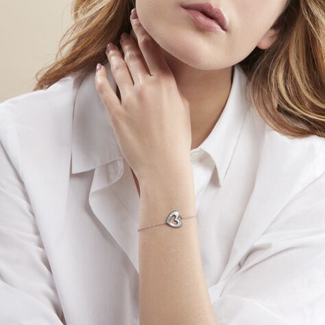Bracelet Clarity Argent Blanc Nacre - Bracelets Coeur Femme | Histoire d’Or