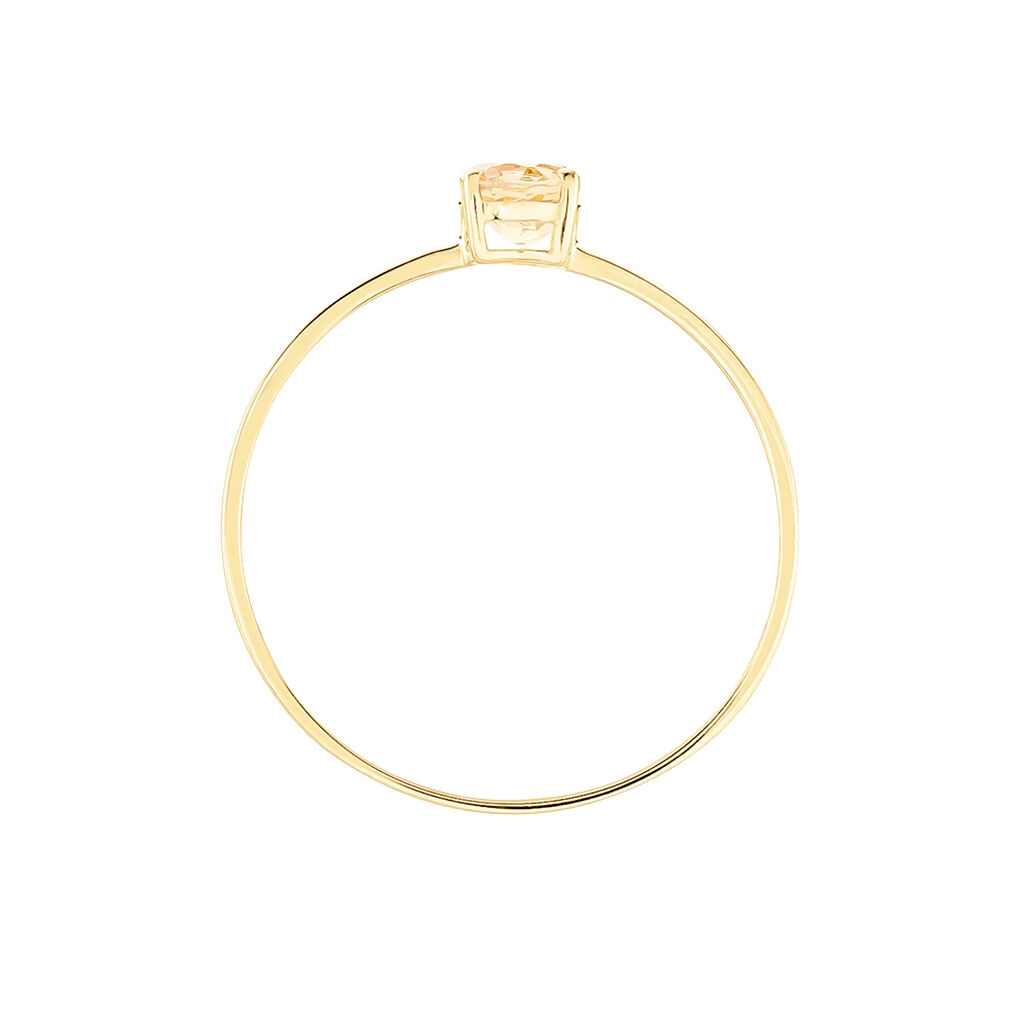 Bague Valentino Or Jaune Citrine - Bagues solitaires Femme | Histoire d&rsquo;Or