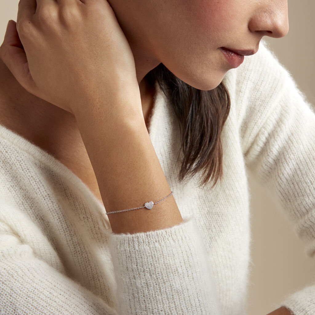 Bracelet Argent Blanc Deep In Love Oxyde De Zirconium - Bracelets Femme | Histoire d’Or