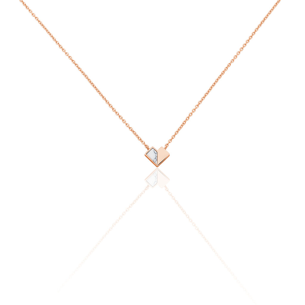 Collier Rossana Argent Rose Turquoise Blanche - Ras de cou Femme | Histoire d&rsquo;Or