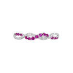 Bague Sofia Or Blanc Rubis Et Diamant - Bijoux Femme | Histoire d&rsquo;Or