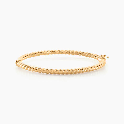 Bracelet Jonc Fritzi Torsade Or Jaune - Bracelets joncs Femme | Histoire d&rsquo;Or