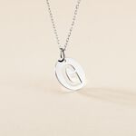 Pendentif Elio G Argent Blanc - Pendentifs Famille | Histoire d&rsquo;Or