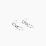 Boucles D'oreilles Pendantes Trait D'union Argent Blanc Oxyde - Boucles d'oreilles fantaisie Femme | Histoire d&rsquo;Or
