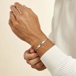 Bracelet Identit&eacute; Anilo Argent Blanc - Gourmettes Homme | Histoire d&rsquo;Or