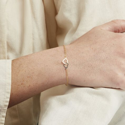 Bracelet Eleno Or Bicolore - Bracelets Coeur Femme | Histoire d’Or