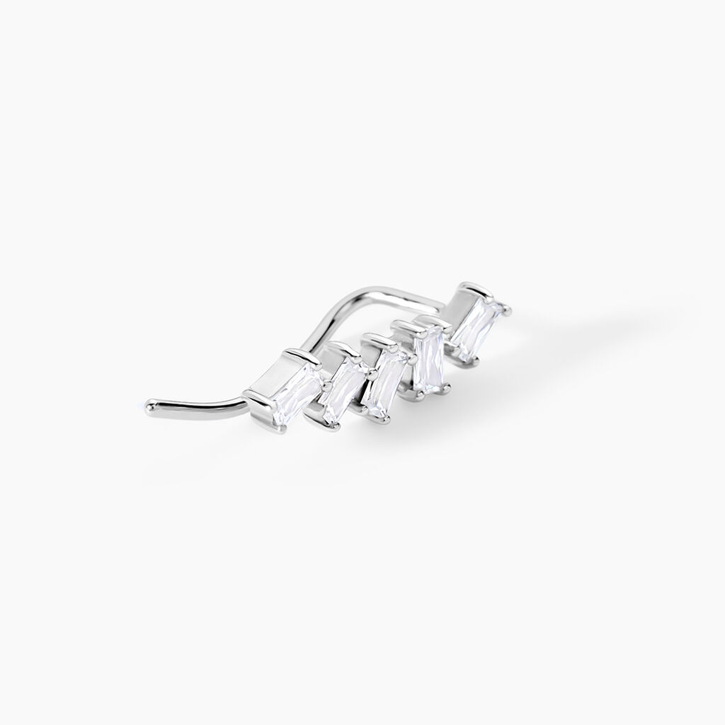 Boucles D'oreilles Grimpantes Adonia Argent Blanc Oxyde De Zirconium - Boucles d'oreilles fantaisie Femme | Histoire d&rsquo;Or
