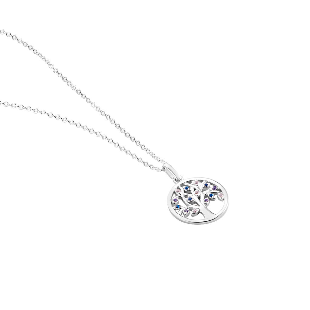 Collier Alive Argent Blanc Oxyde De Zirconium - Colliers fantaisie Femme | Histoire d&rsquo;Or