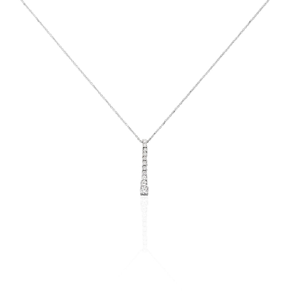 Collier Riviera Or Blanc Diamant