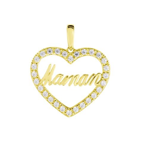 Pendentif Or Jaune Ramouna Oxyde De Zirconium - Pendentifs Femme | Histoire d’Or