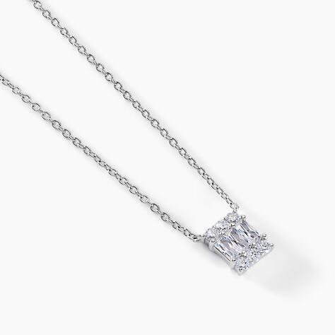 Collier Baroque Party Argent Blanc Oxyde De Zirconium - Colliers fantaisie Femme | Histoire d’Or