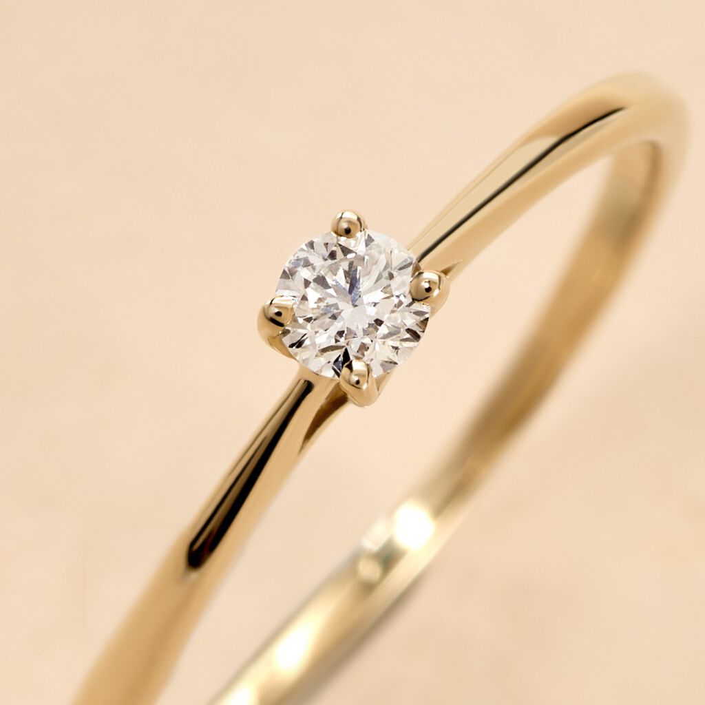 Bague Solitaire One Or Jaune Diamant - Bagues solitaires Femme | Histoire d&rsquo;Or
