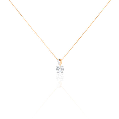 Collier Micheline Or Bicolore Oxyde De Zirconium - Colliers Femme | Histoire d&rsquo;Or