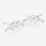 Boucles D'oreilles Puces Alma Argent Blanc Oxyde De Zirconium - Boucles d'oreilles fantaisie Femme | Histoire d&rsquo;Or
