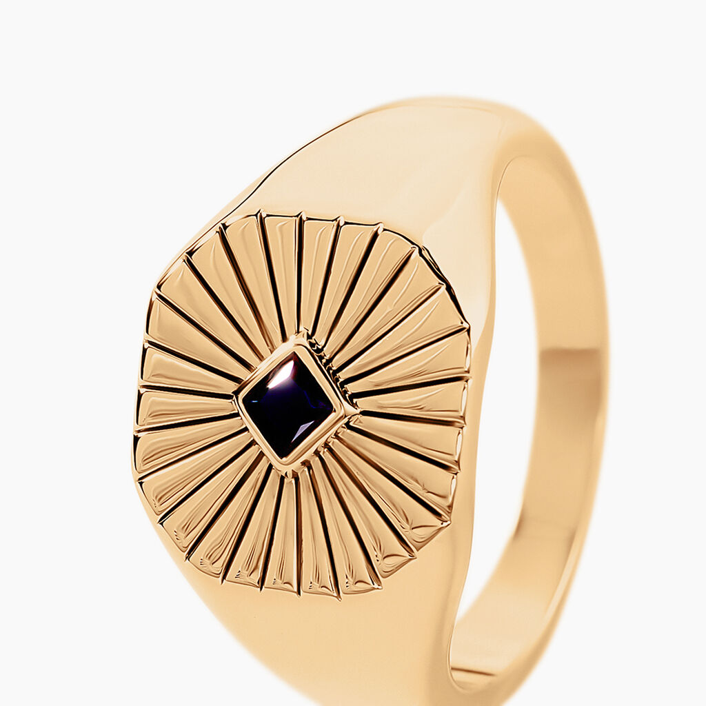 Chevali&egrave;re Arlo Plaque Or Jaune Spinelle - Bagues solitaires Homme | Histoire d&rsquo;Or
