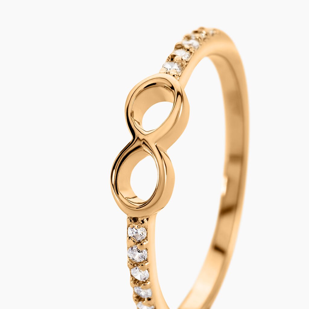 Bague Plaqu&eacute; Or Daniset Oxydes De Zirconium - Bagues avec pierre Femme | Histoire d&rsquo;Or