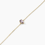 Bracelet Goutte Or Jaune Am&eacute;thyste - Bracelets Femme | Histoire d&rsquo;Or