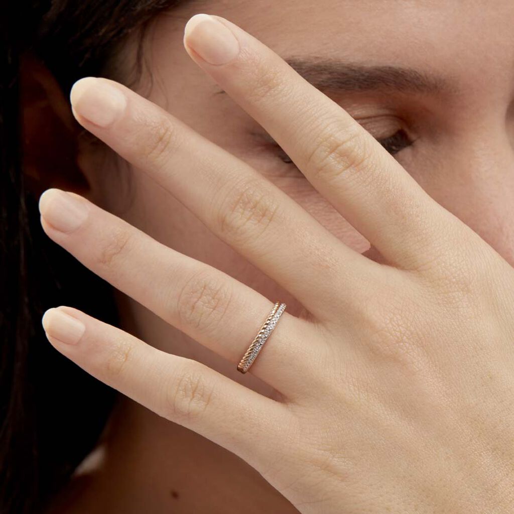 Bague Or Jaune Uxella Diamants - Bagues avec pierre Femme | Histoire d’Or