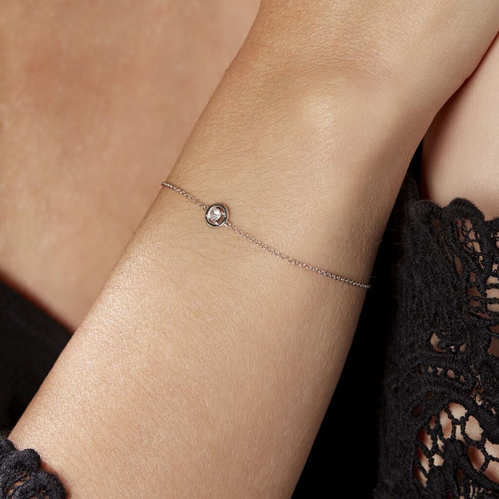 Bracelet Argent Laureto Oxydes De Zirconium - Bracelets Pierre Femme | Histoire d&rsquo;Or