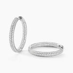 Cr&eacute;oles Suzel Argent Blanc Oxyde De Zirconium - Boucles d'oreilles cr&eacute;oles Femme | Histoire d&rsquo;Or