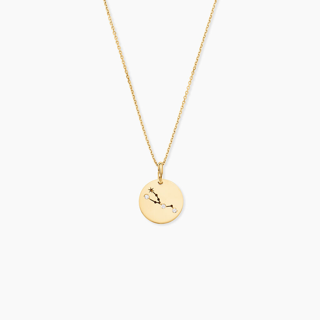 Pendentif Or Jaune Astraea Oxyde De Zirconium - Pendentifs Zodiaque Femme | Histoire d&rsquo;Or