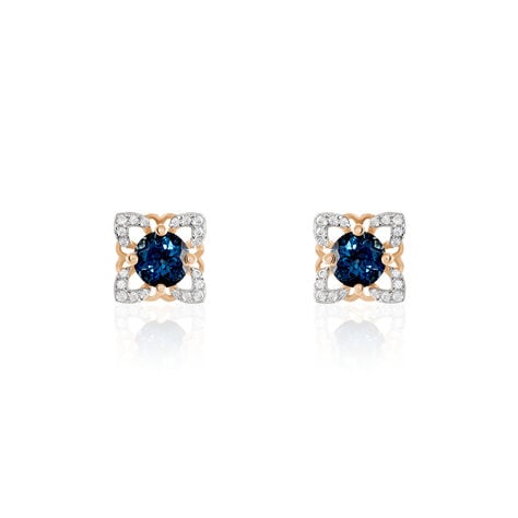 Boucles D'oreilles Pendantes Haia Or Rose Topaze Et Oxyde De Zirconium - Boucles d'oreilles pendantes Femme | Histoire d’Or