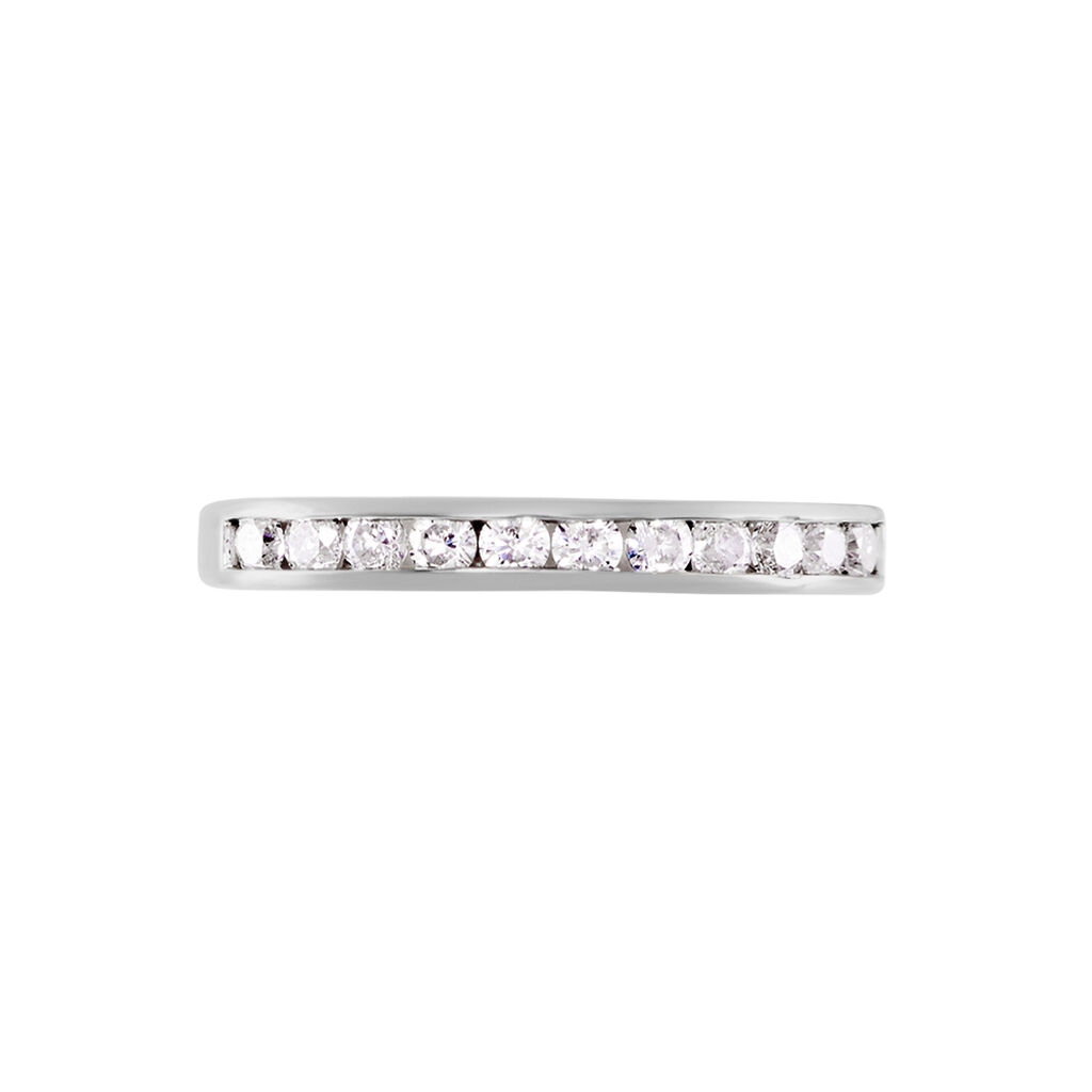 Demi Alliance Davila Or Blanc Oxyde - Alliances Femme | Histoire d’Or