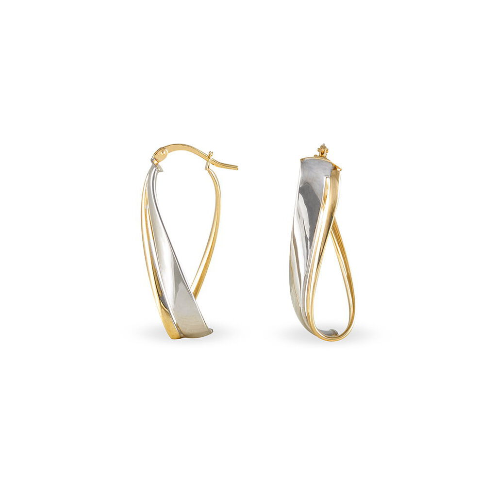 Créoles Ayliz Or Bicolore - Boucles d'oreilles créoles Femme | Histoire d’Or