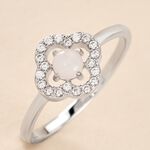 Bague Dally Argent Blanc Quartz Oxyde De Zirconium - Bagues solitaires Femme | Histoire d&rsquo;Or