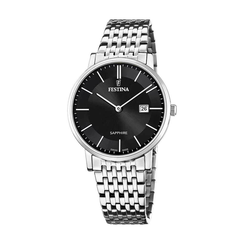 Montre Festina Swiss Made Noir - Montres suisses Homme | Histoire d’Or