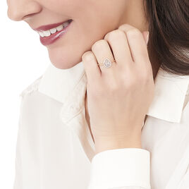 Bague Solitaire Adriana Or Rose Oxyde De Zirconium - Bagues solitaires Femme | Histoire d’Or